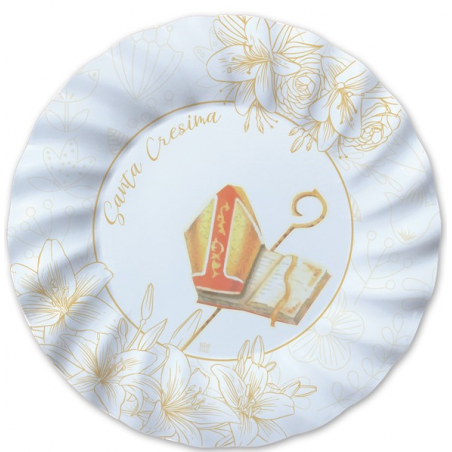 Piatto di Carta 25cm Santa Cresima "Flower" 8pz Santa Cresima