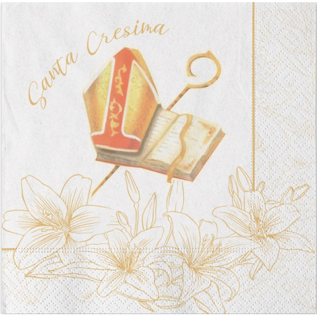 Tovagliolo di Carta 33x33cm per Santa Cresima "Flower" 20pz Santa Cresima