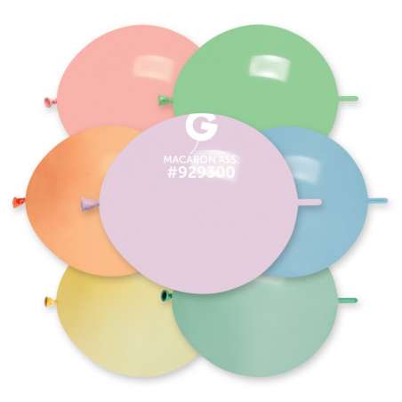 Palloncino in Lattice 13” Link GL13 Macaron "Assorted 080M" 50pz Gemar Standard Link 13" GL13