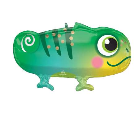 Palloncino in Foil 22" Junior Shape Camaleonte "Chameleon" Animali (Giungla e Bosco)