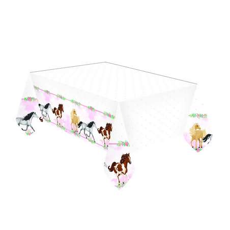 Tovaglia in Plastica Cavallo "Beautiful Horses" Festa Tema Cavallo "Horse"