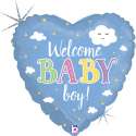 Palloncino in Foil 18" Nascita "Welcome Baby Boy"