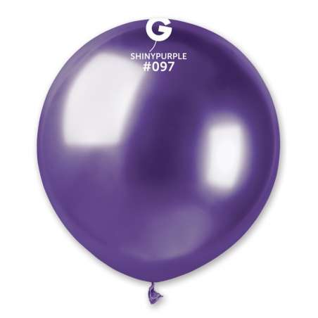 Palloncino in Lattice 19" GB150 Viola "Shiny Purple 097" 25pz Gemar Shiny "Round"
