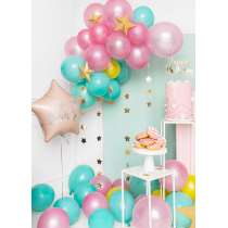 Palloncino in Foil 16" Stella Cipria "Happy Birthday" Generico