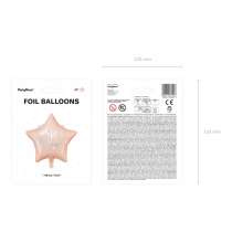Palloncino in Foil 16" Stella Cipria "Happy Birthday" Generico