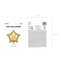 Palloncino in Foil 16" Stella Oro "Happy Birthday" Generico