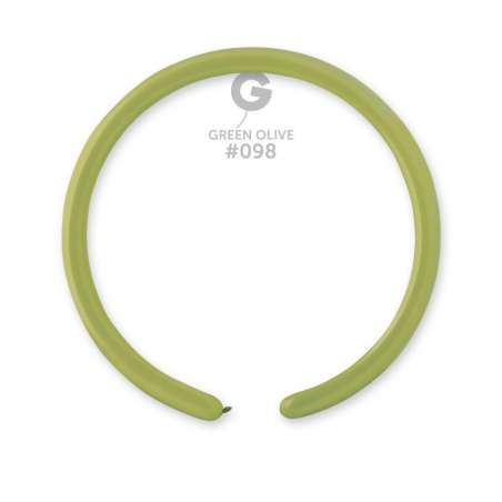 Palloncino in Lattice 1" Modellabile D2 Verde Giungla "Jungle Green 098" 100pz Gemar Standard Modellabili 1" D2