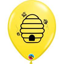 Palloncino in Lattice 11" Stampato con Ape "Happy Bee" 5pz Animali
