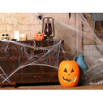 Ragnatela Bianca con Ragni 20gr Addobbi e Festoni Halloween