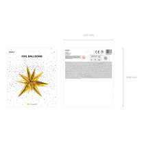 Palloncino in Foil 28" Multi-Balloons Stella Oro 3D "Star" Stelle 3D