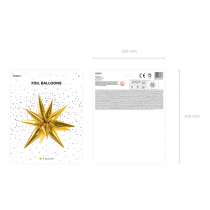 Palloncino in Foil 37" Multi-Balloons Stella Oro 3D "Star" Stelle 3D