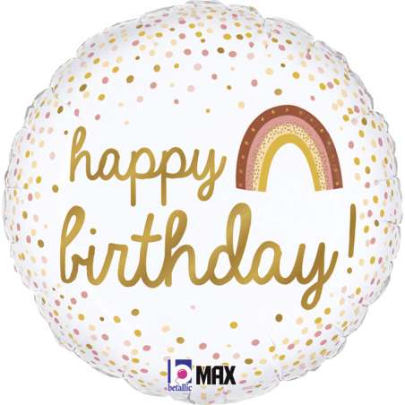Palloncino in Foil 18" Happy Birthday "Boho Birthday" Happy Birthday Grabo