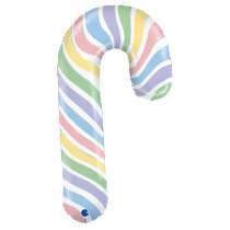 Palloncino in Foil 41" Super Shape Candy Cane Macaron Natale e Capodanno Grabo