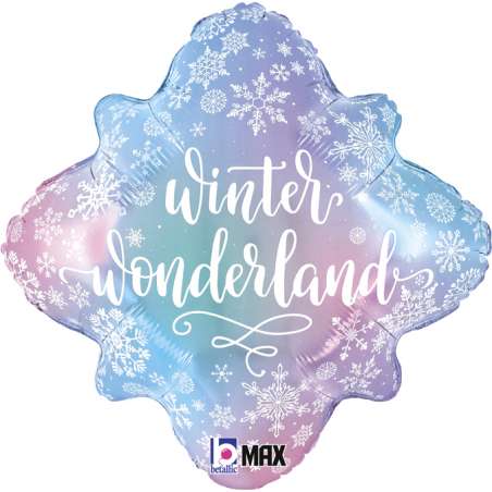 Palloncino in Foil 18" Junior Shape Fiocco di Neve "Snowflake Wonderland" Natale e Capodanno Grabo
