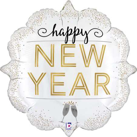 Palloncino in Foil 31" Super Shape "New Year Diamond" Natale e Capodanno Grabo
