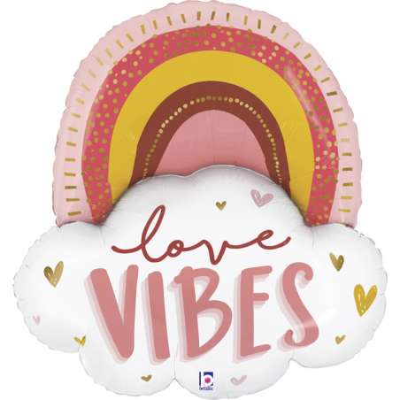 Palloncino in Foil 35" Super Shape Amore "Boho Love Vibes Rainbow" Amore, Matrimonio o Anniversario Grabo