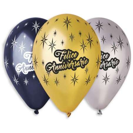 Palloncini Per Anniversario Matrimonio 30 Pezzi 30cm - Decorazioni Festa Argento E Bianco Con Coriandoli