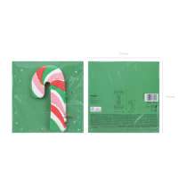 Tovagliolino di Carta 8x15cm Candy Cane "Christmas" 20pz Lecca Lecca