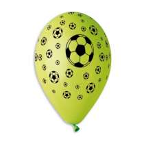 Palloncino in Lattice 12" GS110 Assortito con Stampa Pallone da Calcio 100pz Gemar "Theme & Patterns"