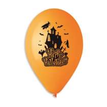Palloncino in Lattice 13" GS120 Assortito con Scritta "Happy Halloween" 50pz Gemar "Halloween"