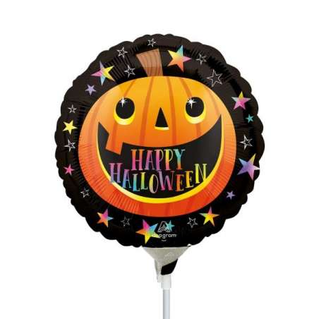 Palloncino in Foil 9" Mini Shape Halloween Zucca Sorridente Halloween