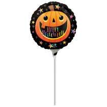 Palloncino in Foil 9" Mini Shape Halloween Zucca Sorridente Halloween