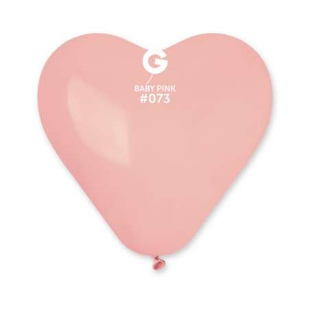 Palloncino in Lattice 10” Cuore CR Rosa Baby "Baby Pink 073" 100pz Gemar Cuori 10" CR