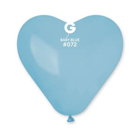 Palloncino in Lattice 10” Cuore CR Celeste Baby "Baby Blue 072" 100pz Gemar Cuori 10" CR