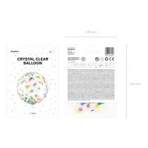Palloncino in Elastico PVC 16" Crystal Clear Pois Multicolor "Balloon Dots" Bubble Generica