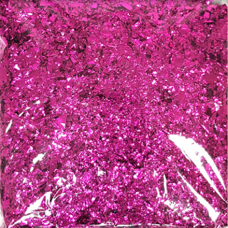 Polvere di Coriandoli Foil Fucsia Metallizzato 50gr Polvere di Coriandoli Foil