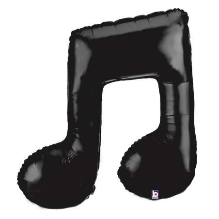 Palloncino in Foil 40" Super Shape Nota Musicale Biscroma Nera Generici Grabo