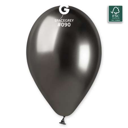 Palloncino in Lattice 13" GB120 Antracite "Shiny Space Grey 090" 50pz Gemar Shiny "Round"