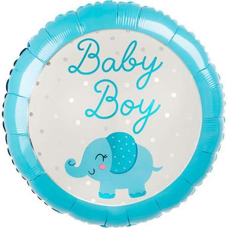 Palloncino in Foil 18" Nascita Celeste "Baby Boy" Nascita e Battesimo