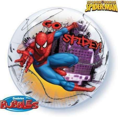 Palloncino in PVC 22" Bubble Spider-Man "Go Spidey" Spider-Man