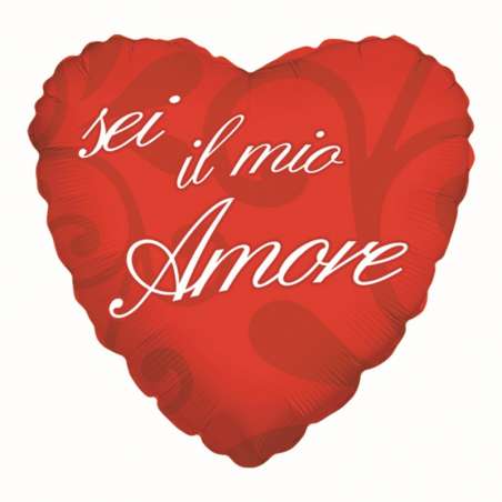 Palloncino in Foil 18" Cuore Rosso "Sei il Mio Amore" Palloncini Foil Amore