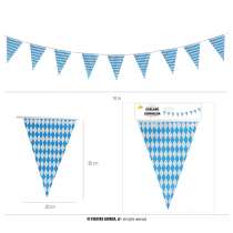 Bandierina in Plastica Bavarese "Oktoberfest" 4mt Oktoberfest Birra