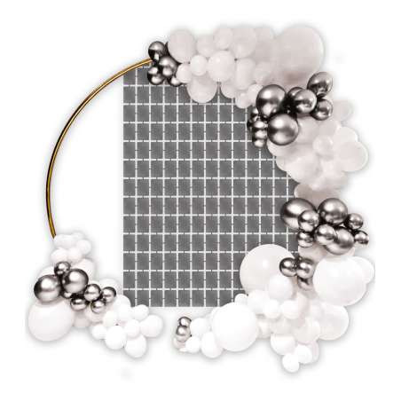 Backdrop in Foil Argento Metallizzato "Silver" 1mt x H.2mt Backdrop