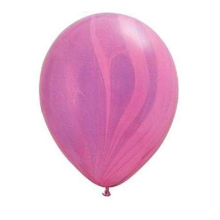Palloncino in Lattice 11" Superagata Rosa e Viola 25pz Marmorizzati