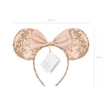 Cerchietto per Capelli Orecchie di Minnie con Paillettes Rose Gold Minnie