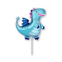Palloncino in Foil 14" Mini Shape Drago Celeste "Dragon" Draghi e Dinosauri