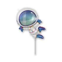 Palloncino in Foil 14" Mini Shape Astronauta "Astronaut" Cielo e Galassia