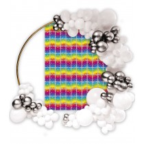 Backdrop in Foil Multicolor con Stelle 1mt x H.2mt Backdrop