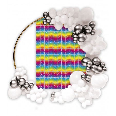 Backdrop in Foil Multicolor con Stelle 1mt x H.2mt Backdrop