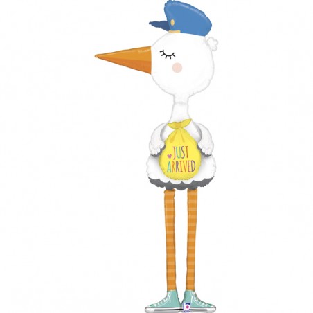 Palloncino in Foil 74" Air Filled Cicogna "Special Delivery Stork" Nascita e Battesimo Grabo