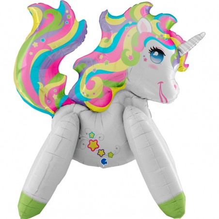 Palloncino in Foil 42" Air Filled Unicorno "Joinable Unicorn" Animali Grabo