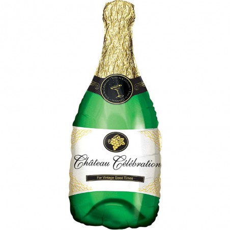 Palloncino in Foil 36" Super Shape Spumante "Champagne Bottle" Palloncini Foil Capodanno