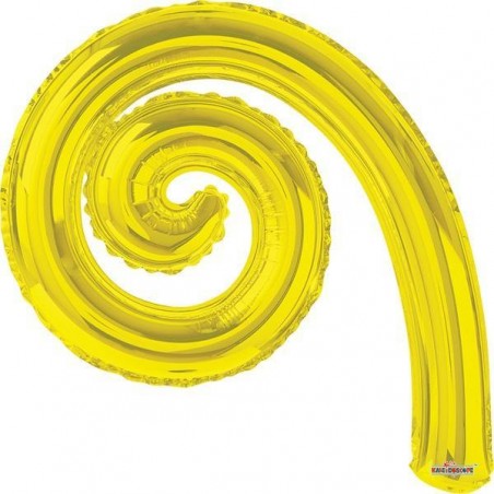 Palloncino in Foil 14" Spirale Oro "Kurly Spiral" 5pz Kurly Spiral