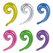 Palloncino in Foil 14" Onda Blu "Kurly Wave" 5pz Kurly Wave