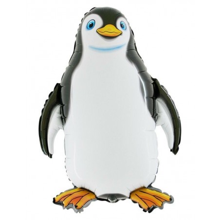 Palloncino in Foil 34" Super Shape Pinguino Pesci e Mare Grabo