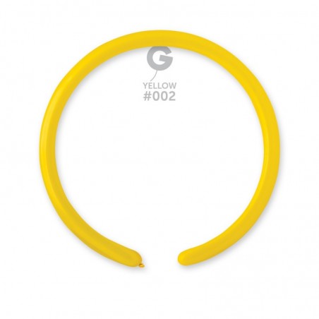 Palloncino in Lattice 1" Modellabile D2 Giallo "Yellow 002" 100pz Gemar Standard Modellabili 1" D2